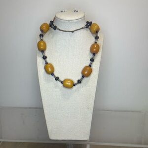 African Resin Beaded Necklace